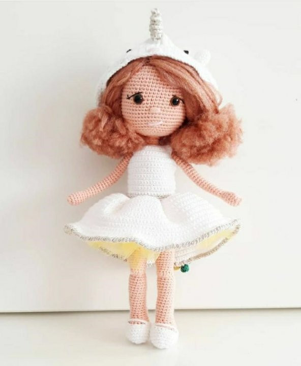 Yıkanabilir Amigurumi El Örmesi Oyuncak Emzik Bebek Yak. ~ 40 CM - 1