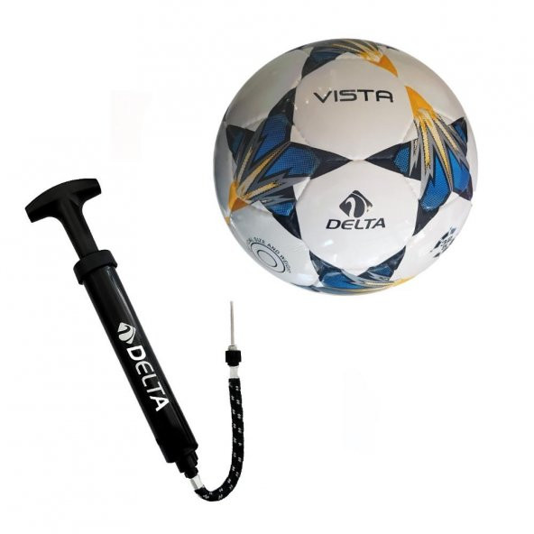 Delta Vista El Dikişli 5 Numara Futbol Topu + Top Pompası