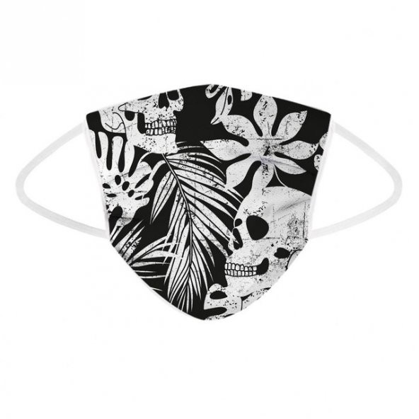 TROPIC SKULL DESEN 3 KATLI MELTBLOWN FİLTRELİ BEZ MASKE