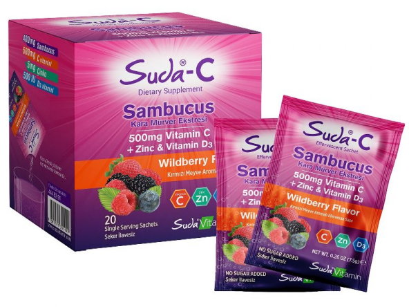 Suda Vitamin Suda-C Sambucus Wildberry 20 Sachet