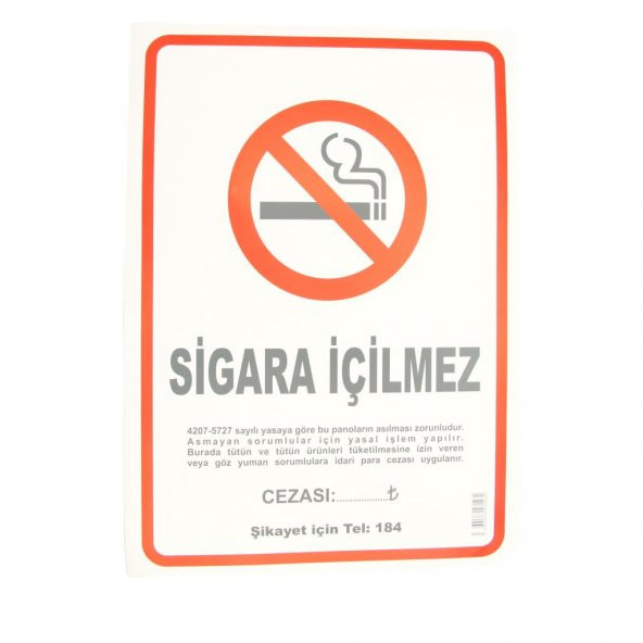 DİLMAN SİGARA İÇİLMEZ YAZISI 35*50