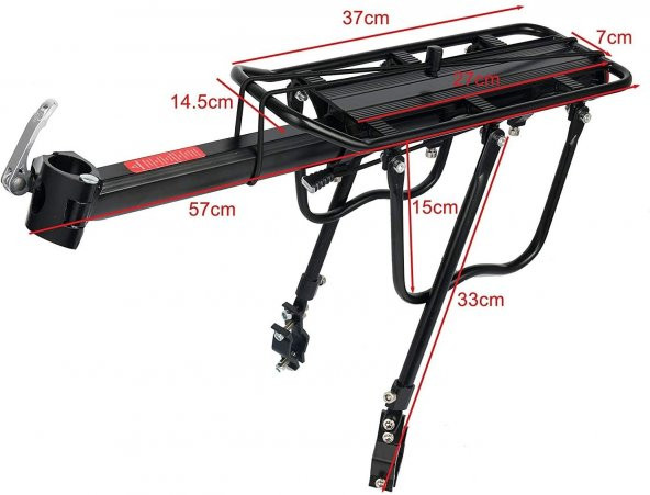 Bisiklet Arka Bagaj | A Kalite Port Bagaj | Alüminyum | Ergonomik Tasarım - 8