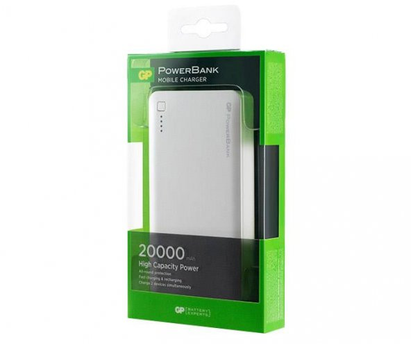 GP 20000mah Taşınabilir Şarj Aleti Powerbank Beyaz