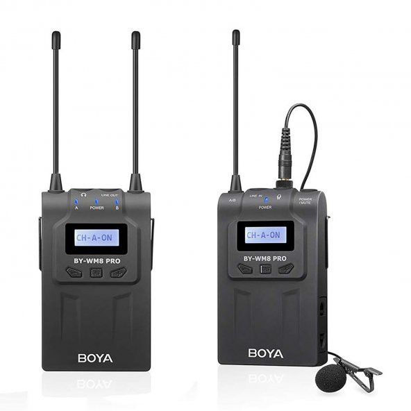 Boya BY-WM8 Pro Kit-1 Vlogger Wireless (Kablosuz) Yaka Mikrofonu