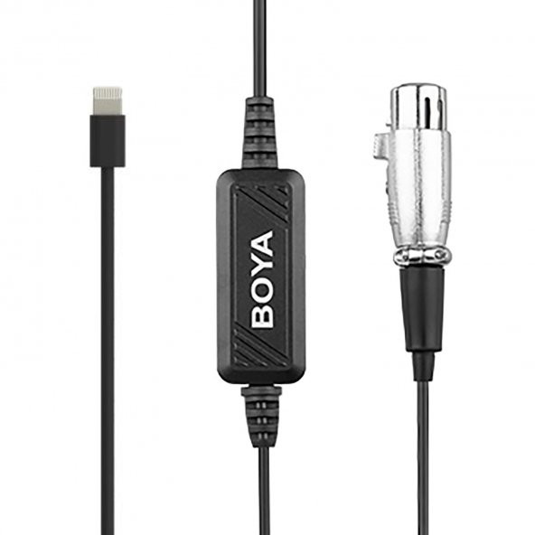 Boya BY-BCA7 Iphone Ipad ve Ipod Cihazlara XLR Mikrofon Bağlama Kablosu