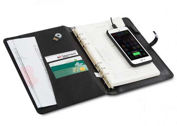 S-LINK PN-8 8000MAH POWERBANK SİYAH 16GB GLASH BELLEK-BLOKNOT