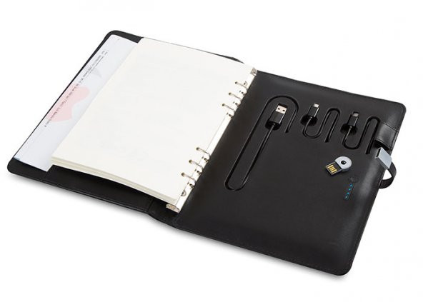 S-LINK PN-8 8000MAH POWERBANK SİYAH 16GB GLASH BELLEK-BLOKNOT - 2