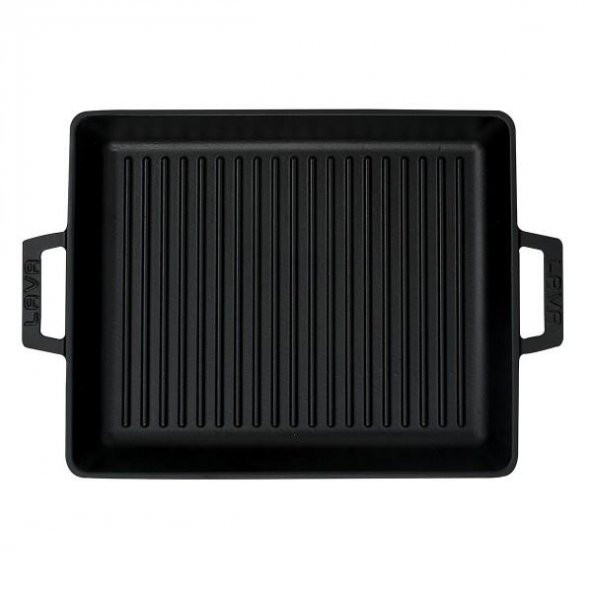 Lava Döküm Izgara Tava Metal Kulplu 26cmx32cm - 2