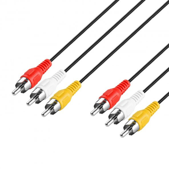 3RCA to 3RCA Görüntü Ses AV Kablo 10m