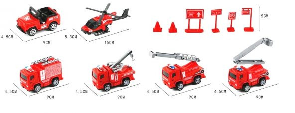 Baretli İtfaiye Araçları Seti - 2