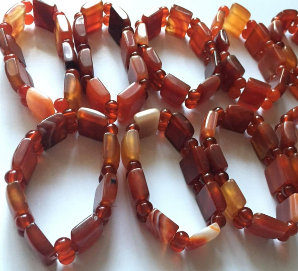 DOĞAL AKİK TAŞI ELASTİK BİLEKLİK STRES BİLEKLİĞİ - 2