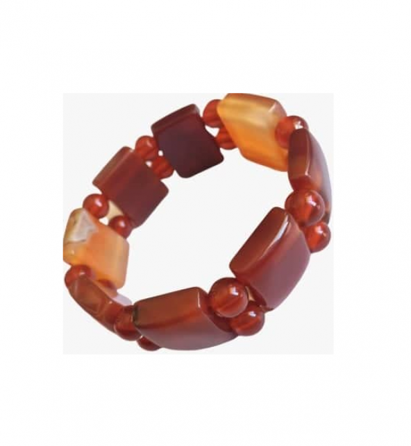 DOĞAL AKİK TAŞI ELASTİK BİLEKLİK STRES BİLEKLİĞİ - 4