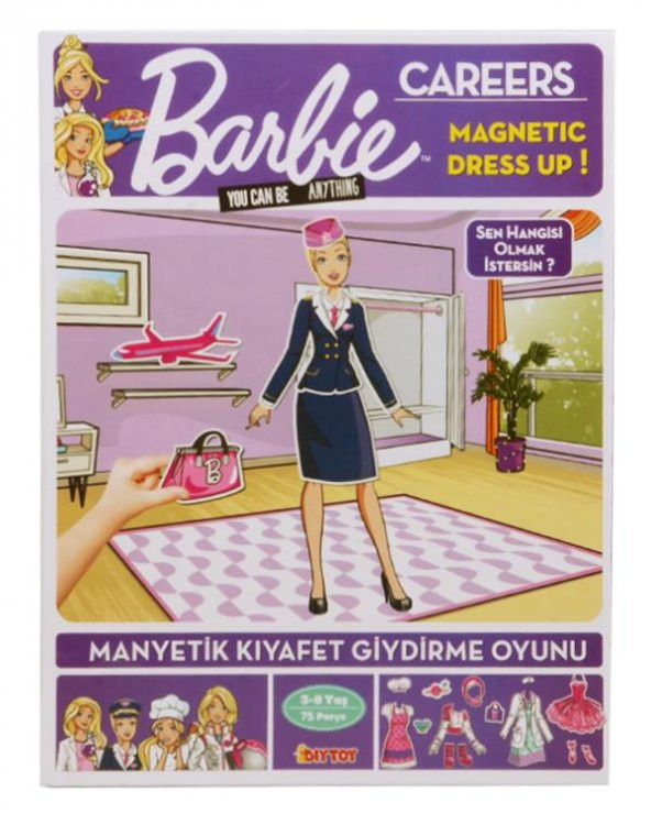 Barbie Meslekler Manyetik Elbise Giydirme Oyunu
