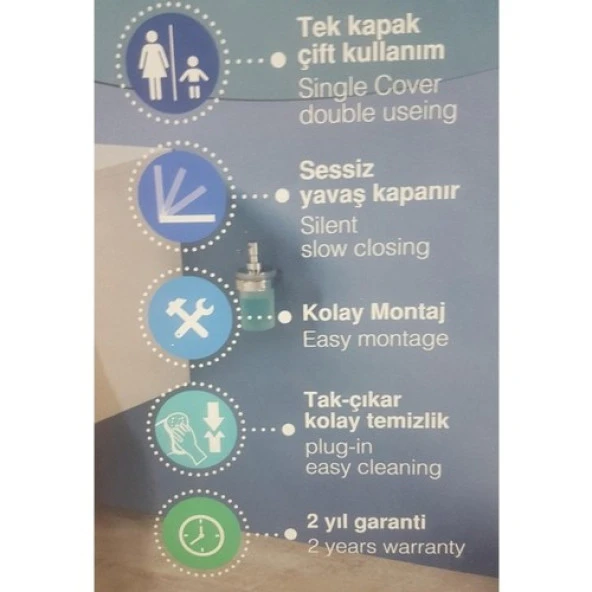Nkp Universal Çocuk Adaptörlü Yavaş Kapanır Klozet Kapağı 0340 - 2