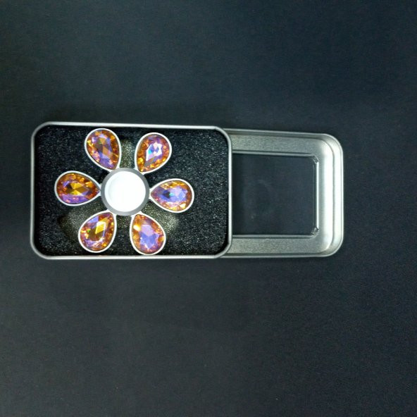 METAL STRES ÇARKI MOR SARI TAŞLI HAND SPINNER FINGER SPINNER