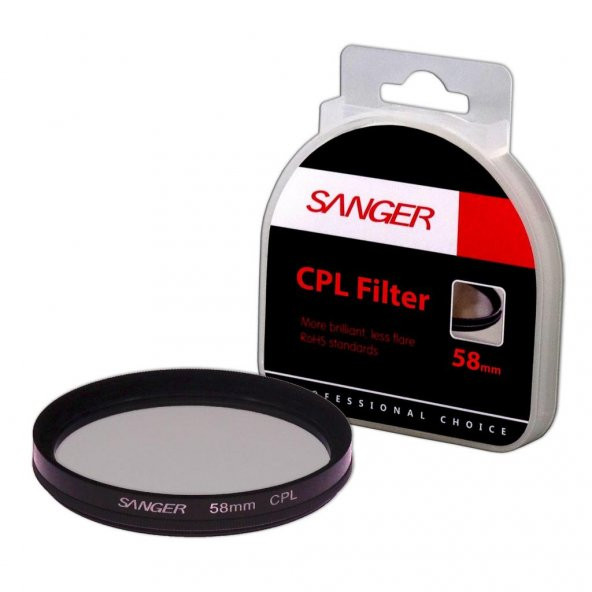 Dslr Fotoğraf Makinası Kamera İçin 58mm CPL Filtre