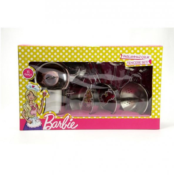 Kutulu 11Pcs Paslanmaz Çelik Tencere Tava Seti Barbie CH20584S/96434BB - 2