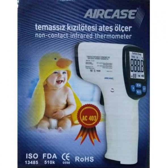 AIRCASE TEMAZSIZ ATEŞ ÖLÇER (ISI ÖLÇER) Model: FT-F41 - 2