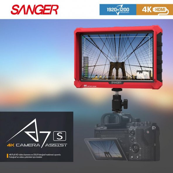 Sanger A7S Canon EOS-1D X Mark II  EOS 5D Mark IV  EOS 5DS R Kamera Monitörü
