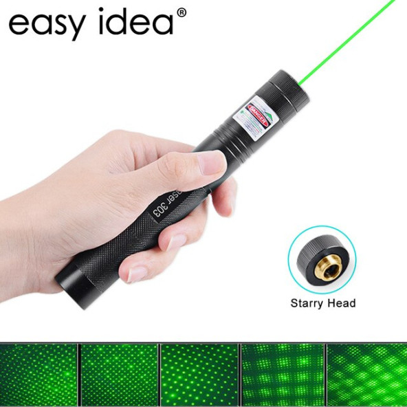 GREEN LASER POİNTER ŞARJLI GÜÇLÜ YEŞİL LAZER METAL KASA - 4