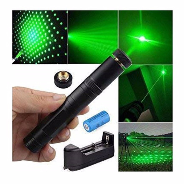 GREEN LASER POİNTER ŞARJLI GÜÇLÜ YEŞİL LAZER METAL KASA - 5