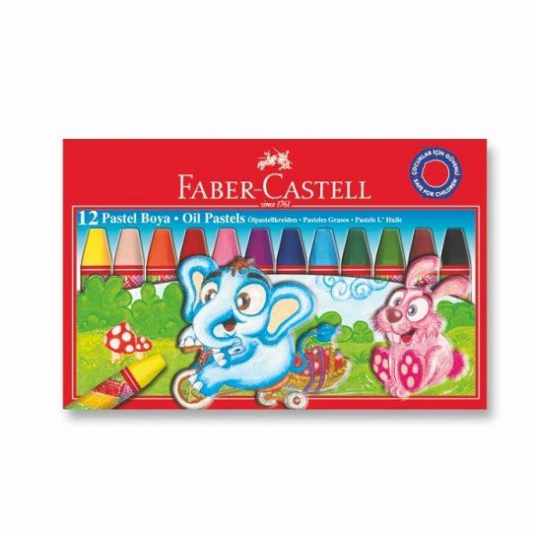 Faber Castell Pastel Boya Köşeli 12 Renk Karton Kutu