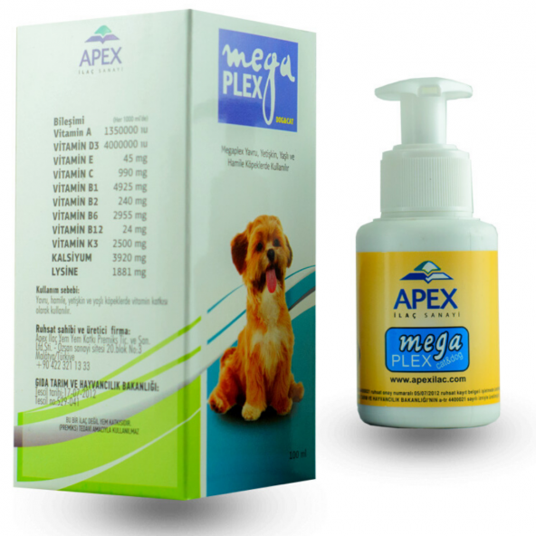 Apex Mega Plex Köpek Aminoasit Multivitamin 100 ml
