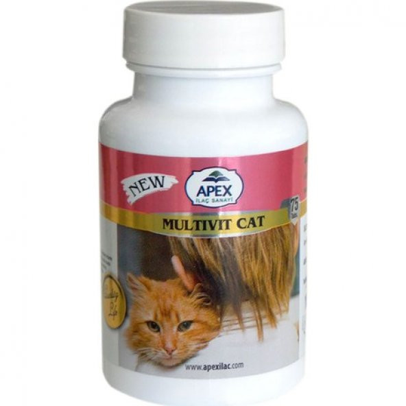 Apex Multivit Cat Kediler İçin Multivitamin 75 Tablet