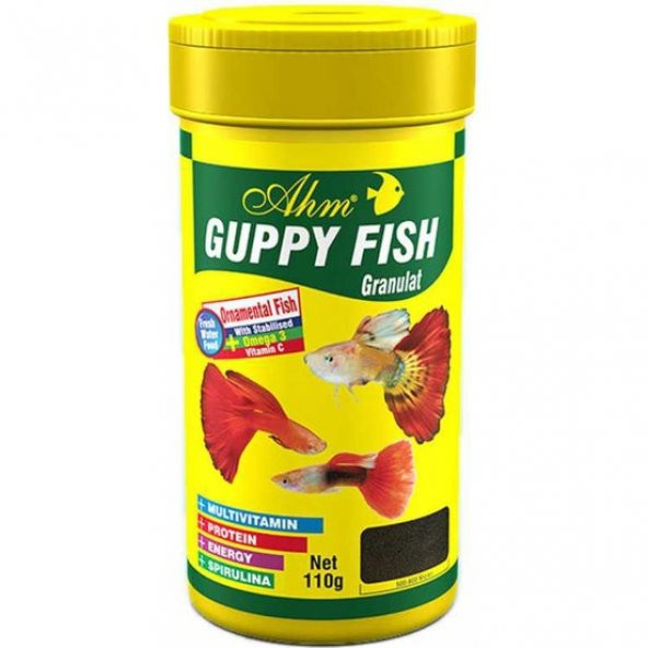 Ahm Guppy Lepistes Granul Food Balık Yemi 250 ml