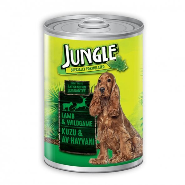 Jungle Kuzulu Av Hayvanı Parça Etli Konserve Köpek Maması 415 gr