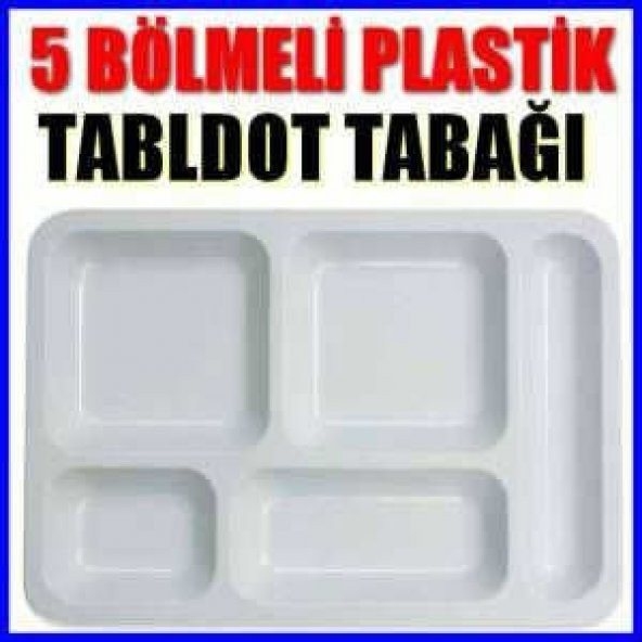 20 Adet 5 Bölmeli Tabldot Kamp Piknik Düğün Nişan Mevlüt Sünnet Yemeklerine Kaliteli Tabldot Tabak