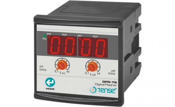TENSE DFR-72 Dijital Multi Flaşör Rölesi 1sn99dk 72X72