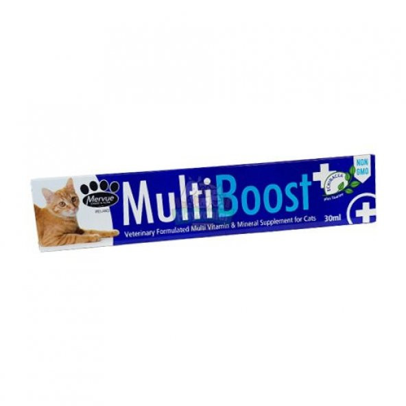 Mervue MultiBoost Kedi Multi Vitamin ve Mineral Destek Pastası 30 ML
