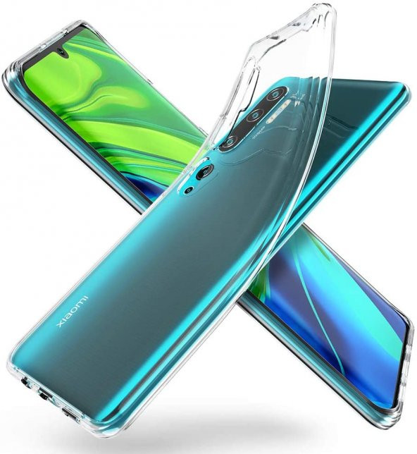Xiaomi Mi Note 10 Pro Kılıf FitCase Toz Koruma Tıpalı Şeffaf Arka Kapak
