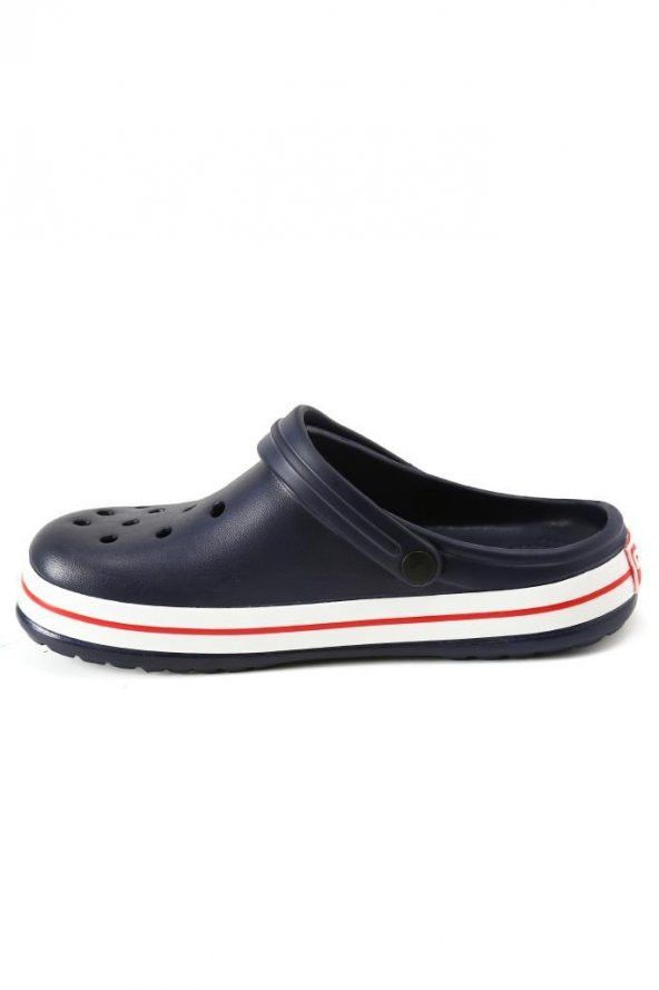 Unisex Lacivert Beyaz Crocband Platform Clog Terlik - 7