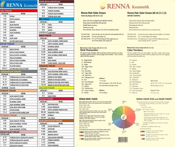Renna Saç Boyası Tüp 60 Ml - 6-11 Yoğun Küllü Koyu Kumral ( Oksidan Hediyeli ) - 2
