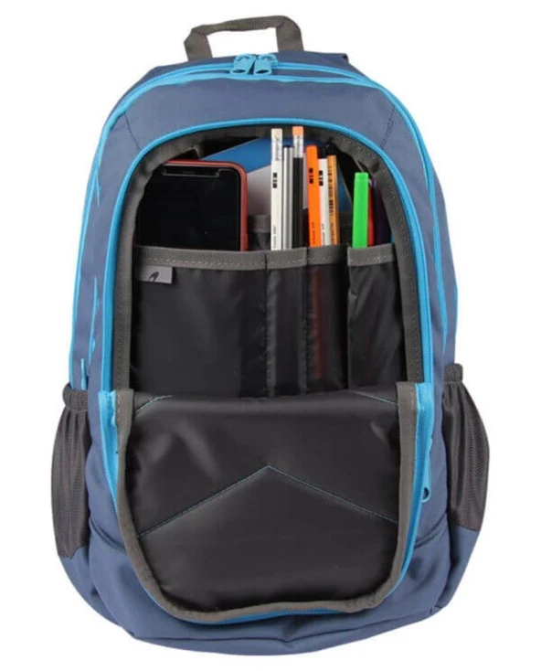 V Dikişli Su Geçirmez Kumaş Okul Ve Günlük Sırt Çantası Fuşya Renk - 5