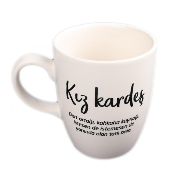 BEYAZ KIZ KARDEŞ TASARIM KUPA - Resim 2