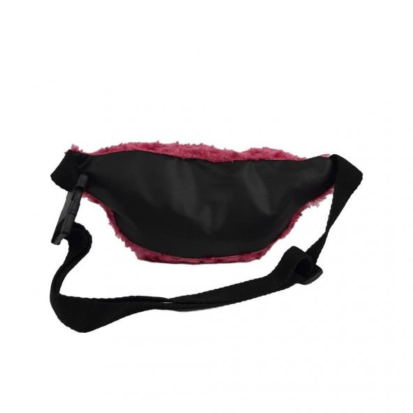 Amay Peluş Pembe Kemerli Kadın Bel Çantası - 3