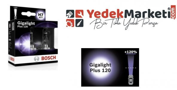 Bosch Gigalight Plus H7 Ampül 2li Paket 12V