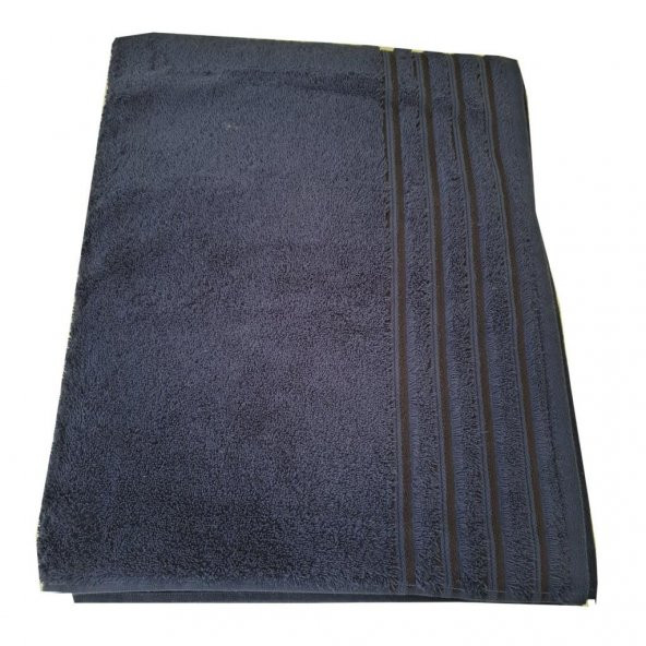 Üç Şeritli Banyo Havlusu Pamuk Kumaş Lacivert Renk - 3