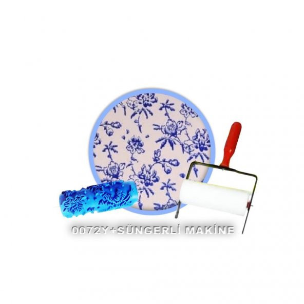 Desenli Boya Rulosu 072Y+Sungerli Makine 6"