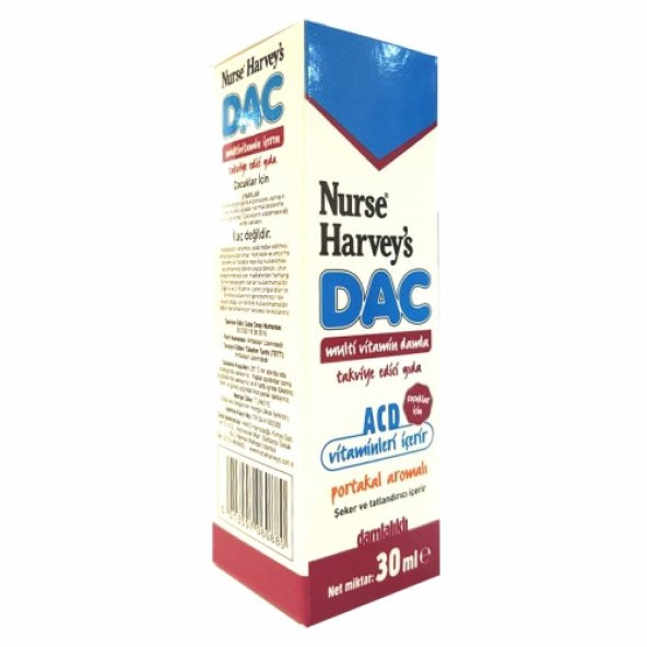 Nurse Harveys Dac Multi Vitamin Damla Portakal Aromalı 30ml
