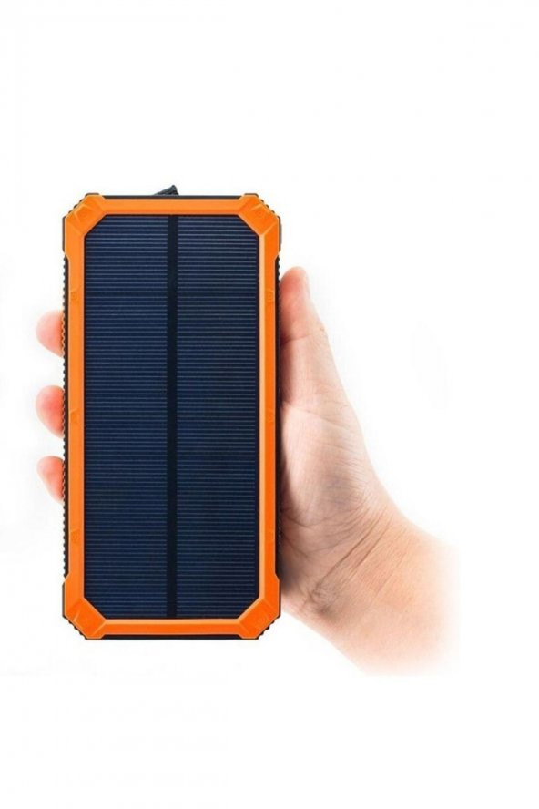 AteşTech 12000 Mah  Taşınabilir Güneş Enerjli Solar Powerbanki 6 Led - 3