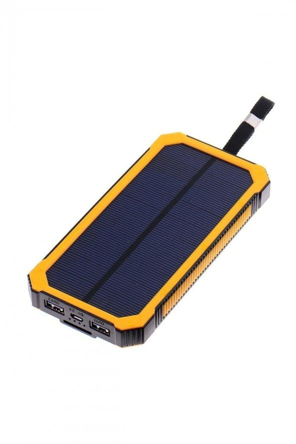 AteşTech 12000 Mah  Taşınabilir Güneş Enerjli Solar Powerbanki 6 Led - 4