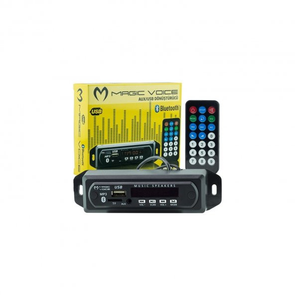 Magicvoice USB-400 Bluetooth-Aux-Usb-Sd-Mmc Kumandalı Oto Teyp Çevirici Dijital Player
