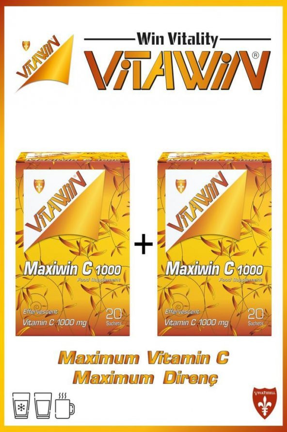 Vitawin Maxiwin C 1000 mg Efervesan 20 Saşe x2 (40 Saşe)