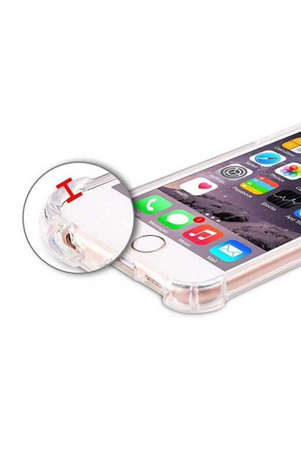 İphone 8 Plus için Boyun askılı Şeffaf çok şık kılıf Beyaz ipli - 3