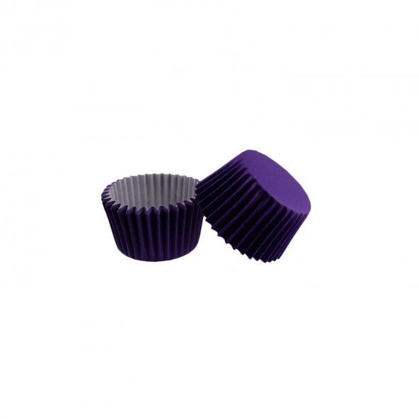 Kek Kalıbı Pet Kapsül 52X45 MM Kağıt Cupcake Kalıbı - 100 Adet  Mor - 1