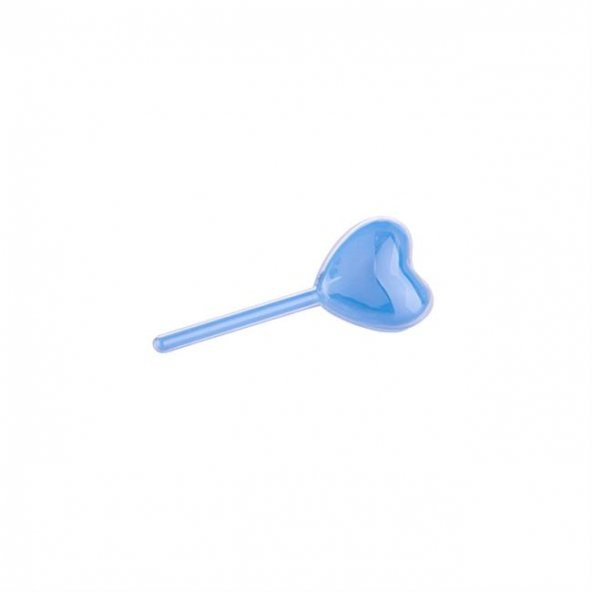 Kutu Çubuklu Kalp Çıngırak Modeli - 10 Adet  Mavi